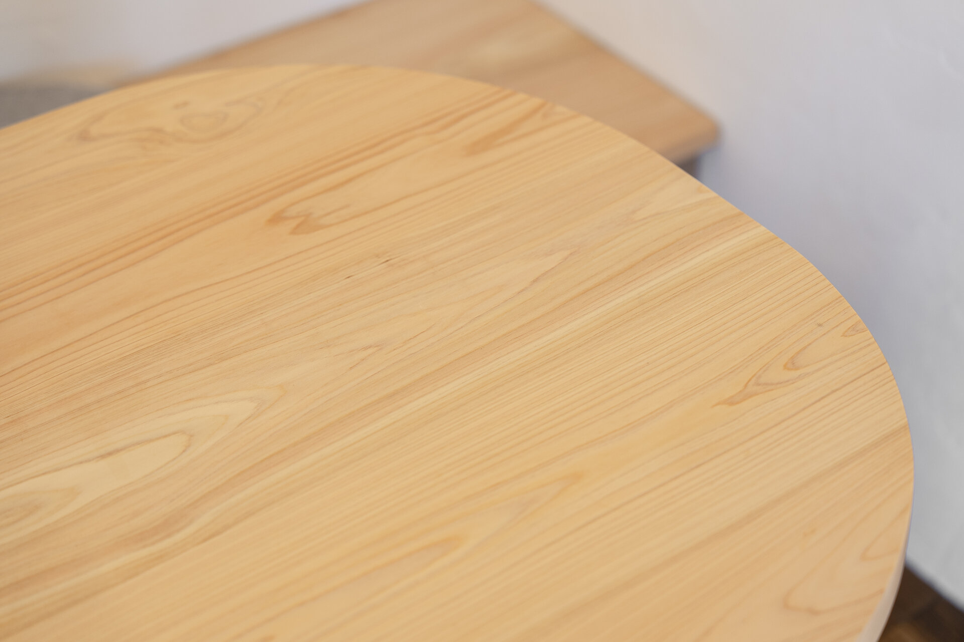 Table made from local cedar and hinoki cypress